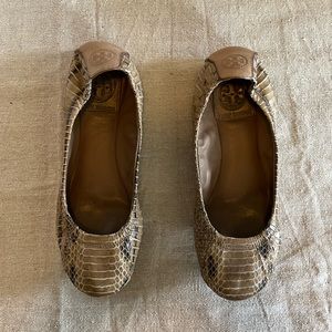 Tory Burch snakeskin flats